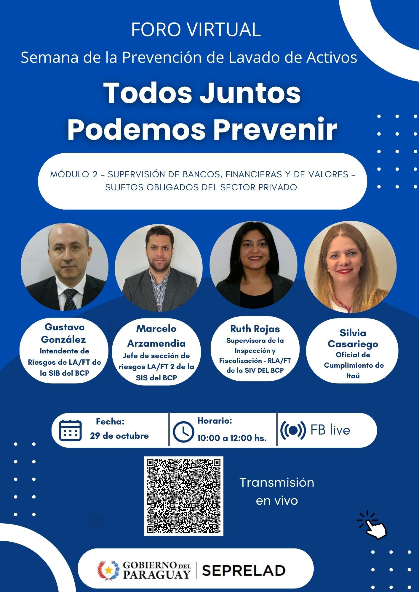 Segundo día del Foro Virtual en el marco de la Semana Nacional de la Prevención de Lavado de Activos 