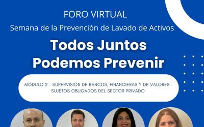 Segundo día del Foro Virtual en el marco de la Semana Nacional de la Prevención de Lavado de Activos 