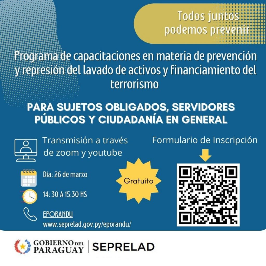 Capacitación: Prevención y Represión del Lavado de Activos y Financiamiento del Terrorismo