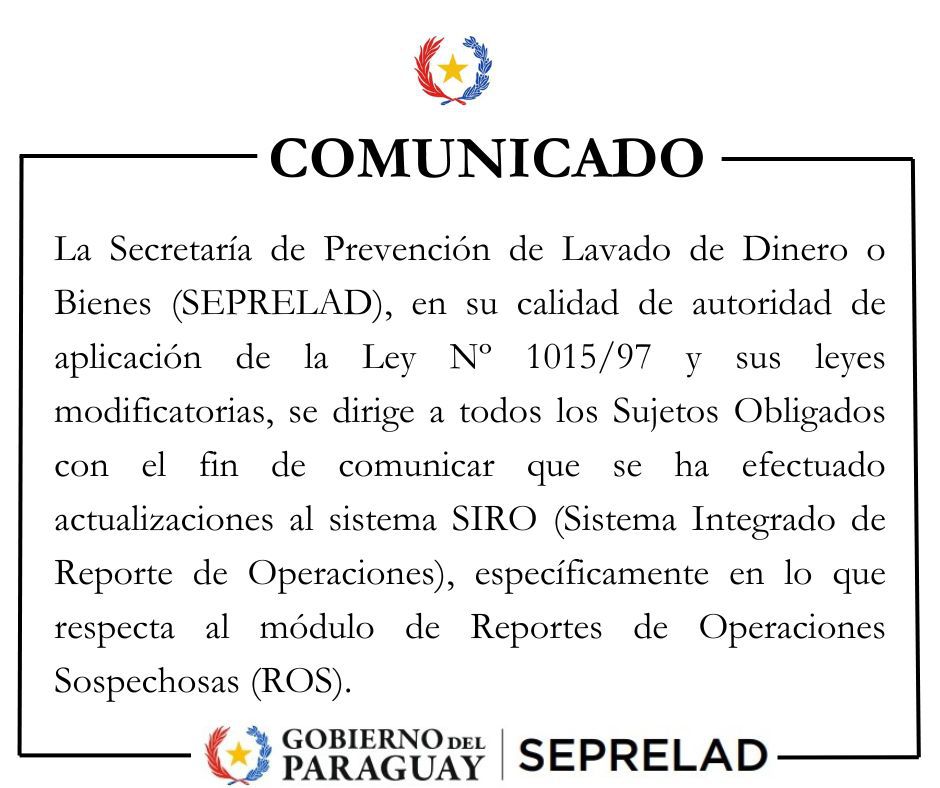 COMUNICADO PARA LOS SUJETOS OBLIGADOS