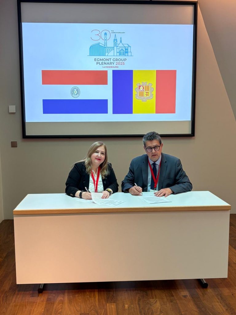 SEPRELAD y la Unidad de Inteligencia Financiera de Andorra firman memorando de entendimiento para fortalecer la cooperación internacional contra el lavado de activos